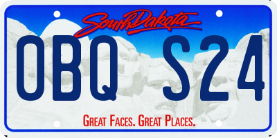 SD license plate 0BQS24