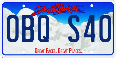 SD license plate 0BQS40
