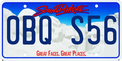SD license plate 0BQS56