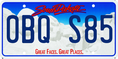 SD license plate 0BQS85