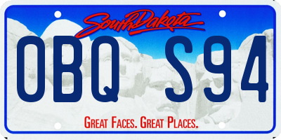 SD license plate 0BQS94