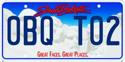 SD license plate 0BQT02