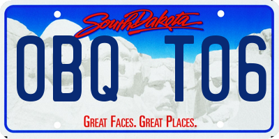 SD license plate 0BQT06