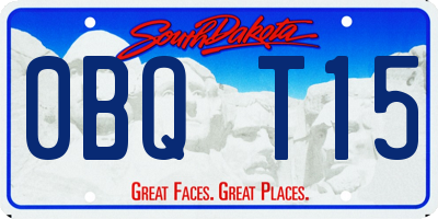 SD license plate 0BQT15