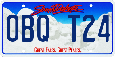 SD license plate 0BQT24