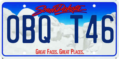 SD license plate 0BQT46