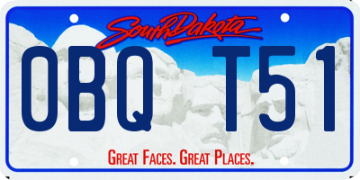 SD license plate 0BQT51