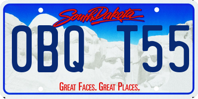 SD license plate 0BQT55