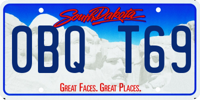 SD license plate 0BQT69