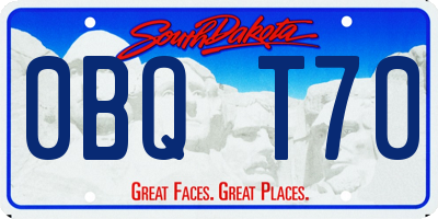 SD license plate 0BQT70