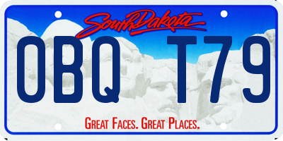 SD license plate 0BQT79