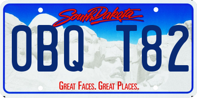 SD license plate 0BQT82