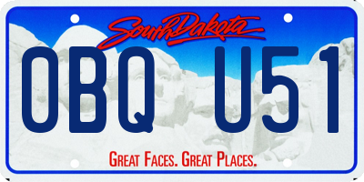 SD license plate 0BQU51