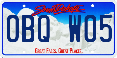 SD license plate 0BQW05