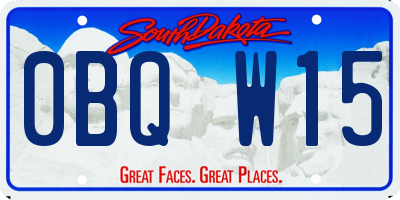 SD license plate 0BQW15
