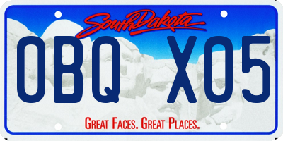 SD license plate 0BQX05