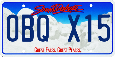 SD license plate 0BQX15