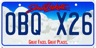 SD license plate 0BQX26