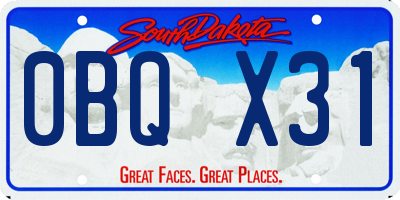 SD license plate 0BQX31
