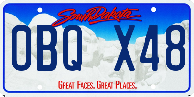 SD license plate 0BQX48