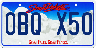 SD license plate 0BQX50