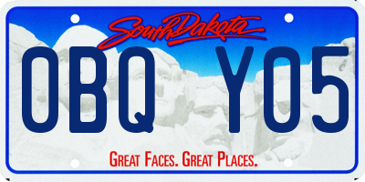SD license plate 0BQY05
