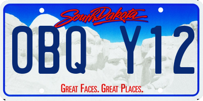 SD license plate 0BQY12
