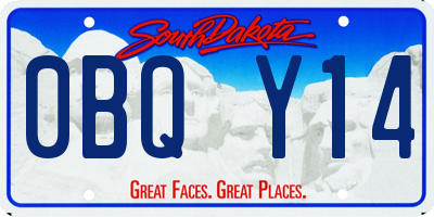 SD license plate 0BQY14