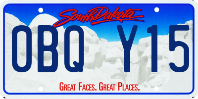 SD license plate 0BQY15