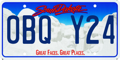 SD license plate 0BQY24