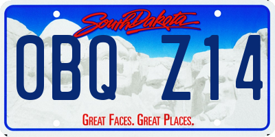 SD license plate 0BQZ14