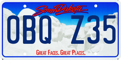 SD license plate 0BQZ35