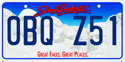 SD license plate 0BQZ51
