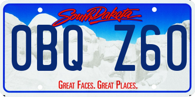 SD license plate 0BQZ60