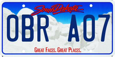 SD license plate 0BRA07