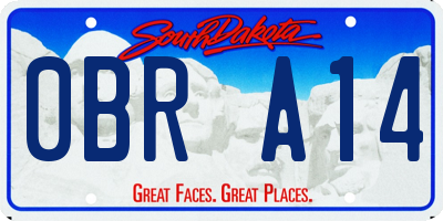 SD license plate 0BRA14