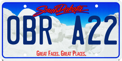 SD license plate 0BRA22