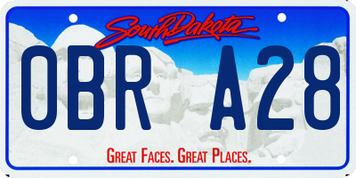 SD license plate 0BRA28