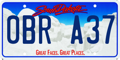 SD license plate 0BRA37