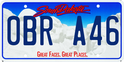 SD license plate 0BRA46