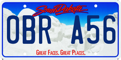 SD license plate 0BRA56