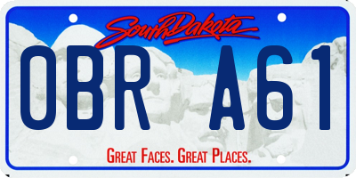 SD license plate 0BRA61