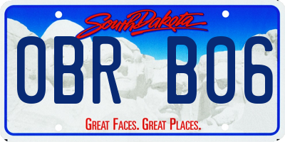 SD license plate 0BRB06