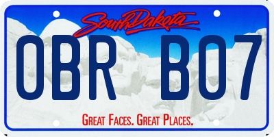 SD license plate 0BRB07