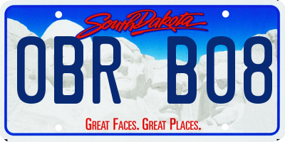 SD license plate 0BRB08