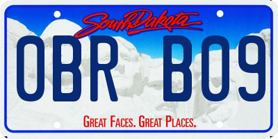 SD license plate 0BRB09