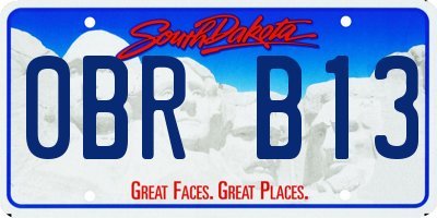 SD license plate 0BRB13