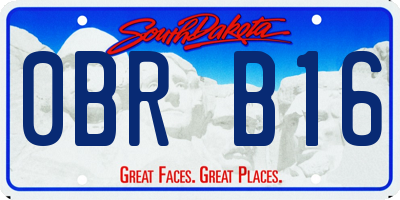 SD license plate 0BRB16