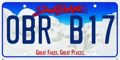 SD license plate 0BRB17