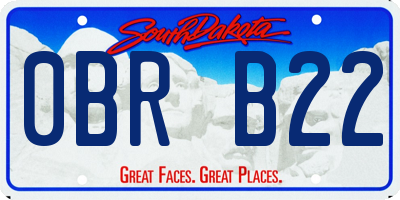 SD license plate 0BRB22